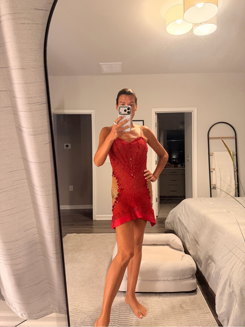 Red Latin dance dress - Picture 7 of 8